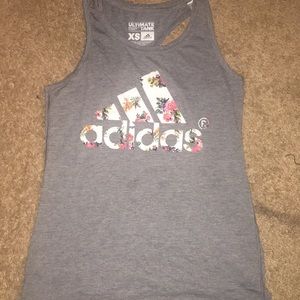 grey adidas tank top in an extra small
